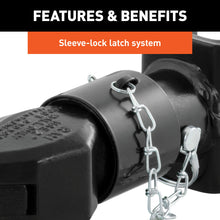 Load image into Gallery viewer, CURT 25319 2" Channel-Mount Coupler with Sleeve-Lock (7,000 lbs, Black)