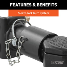 Load image into Gallery viewer, CURT 25329 2-5/16" Channel-Mount Coupler with Sleeve-Lock (12,500 lbs, Black)