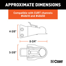 Load image into Gallery viewer, CURT 25330 2-5/16" Channel-Mount Coupler with Easy-Lock (14,000 lbs, Black)