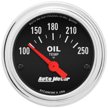 Load image into Gallery viewer, AutoMeter 2542 GAUGE, OIL TEMP, 2 1/16", 100-250?F, ELECTRIC, TRADITIONAL CHROME