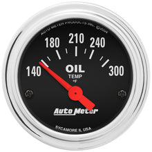 Load image into Gallery viewer, AutoMeter 2543 GAUGE, OIL TEMP, 2 1/16", 140-300?F, ELECTRIC, TRADITIONAL CHROME