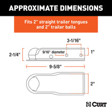 Load image into Gallery viewer, CURT 25470 QuickPin No-Latch 2" Trailer Coupler (2" Channel, 3,500 lbs)
