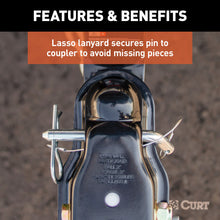 Load image into Gallery viewer, CURT 25472 QuickPin No-Latch 2" Trailer Coupler (3" Channel, 3,500 lbs)