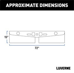 Luverne 255200 LUVERNE 255200 15-Inch Long Textured Rubber Tow Guard Hitch-Mounted Mud Flaps fo