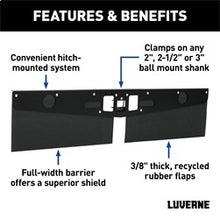 Load image into Gallery viewer, Luverne 255200 LUVERNE 255200 15-Inch Long Textured Rubber Tow Guard Hitch-Mounted Mud Flaps fo