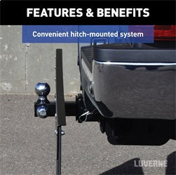 Luverne 255200 LUVERNE 255200 15-Inch Long Textured Rubber Tow Guard Hitch-Mounted Mud Flaps fo