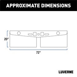 Luverne 255300 LUVERNE 255300 20-Inch Long Textured Rubber Tow Guard Hitch-Mounted Mud Flaps fo