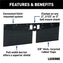 Load image into Gallery viewer, Luverne 255300 LUVERNE 255300 20-Inch Long Textured Rubber Tow Guard Hitch-Mounted Mud Flaps fo