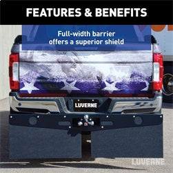 Luverne 255300 LUVERNE 255300 20-Inch Long Textured Rubber Tow Guard Hitch-Mounted Mud Flaps fo