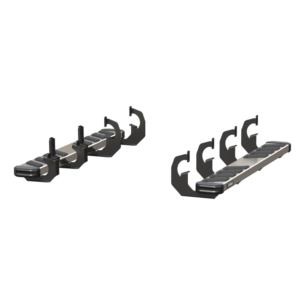 ARIES 2553010 NovaTrac 6" x 53" Polished Stainless Running Boards, Select Chevrolet Silverado 2500 HD, 3500 HD, GMC Sierra 2500 HD, 3500  HD for Select Chevrolet Silverado 2500 HD