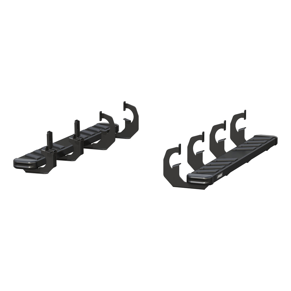 ARIES 2554010 NovaTrac 6" x 53" Black E-Coat Steel Running Boards, Select Chevrolet Silverado 2500 HD, 3500 HD, GMC Sierra 2500 HD, 3500  HD for Select Chevrolet Silverado 2500 HD