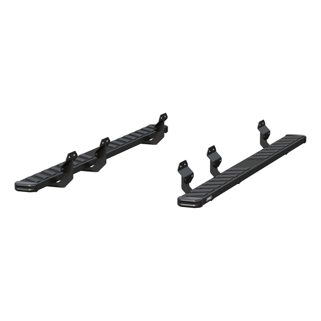 ARIES 2554017 NovaTrac 6" x 91" Black E-Coat Steel Running Boards, Select F-150, F-150 Lightning, F-250 Super Duty, F-350 Super Duty, F-450 Super Duty, F-550 Super Duty for Select Ford F-150