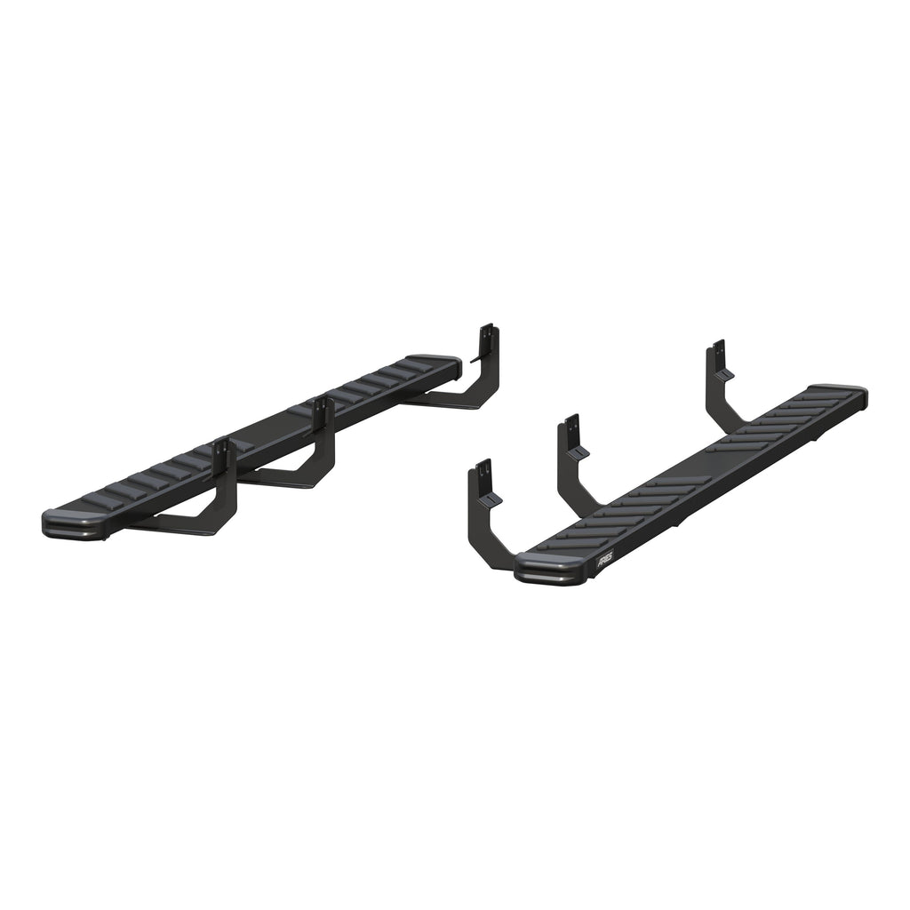 ARIES 2554028 NovaTrac 6" x 85" Black E-Coat Steel Running Boards, Select Nissan Titan, Titan XD for Select Nissan TITAN