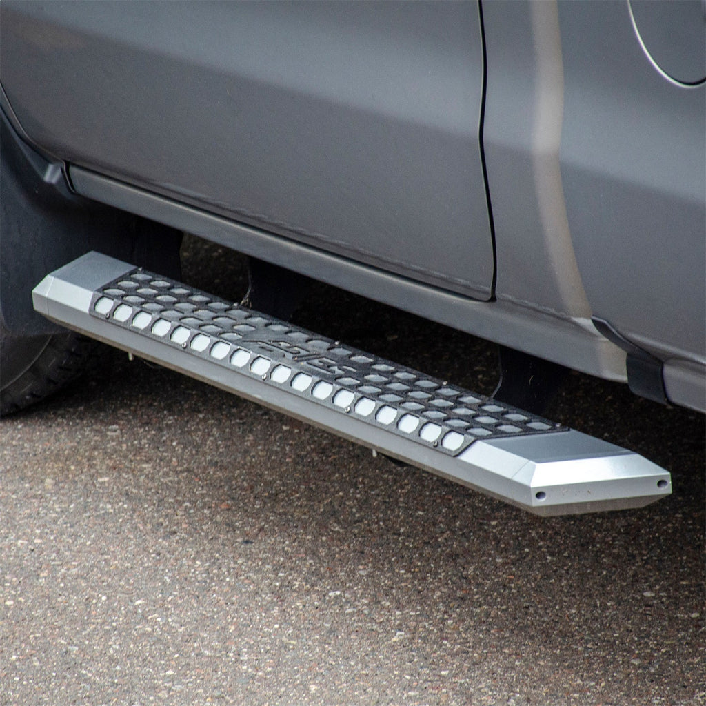 ARIES 2555001 AdvantEDGE 5-1/2in. x 53in. Chrome Aluminum Side Bars; Select Silverado; Sierra - Truck Part Superstore