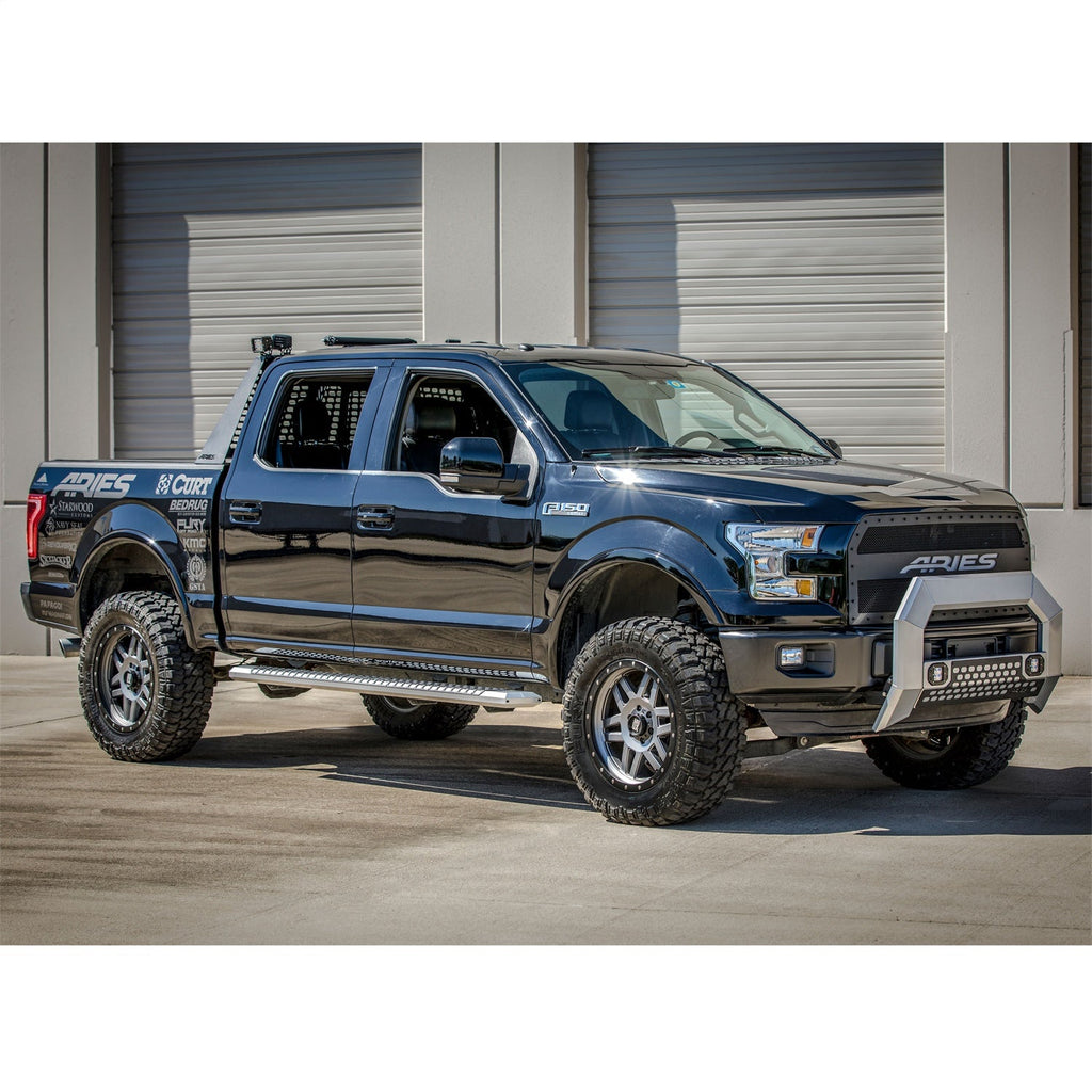 ARIES 2555012 AdvantEDGE 5-1/2in. x 75in. Chrome Aluminum Side Bars; Select Ford F150; F250; F - Truck Part Superstore