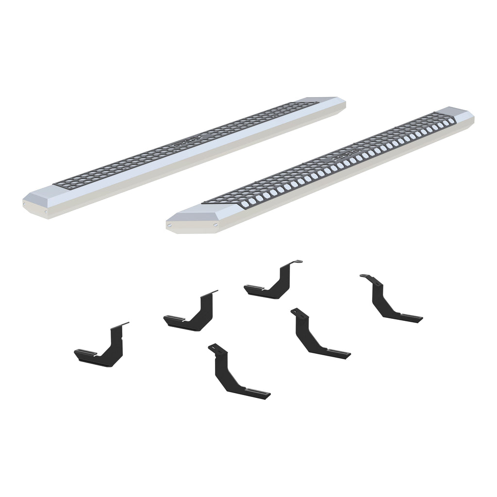 ARIES 2555019 AdvantEDGE 5-1/2in. x 85in. Chrome Aluminum Side Bars; Select Toyota Tundra - Truck Part Superstore