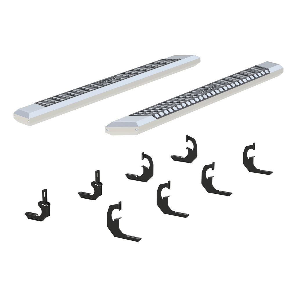 ARIES 2555021 AdvantEDGE 5-1/2in. x 75in. Chrome Aluminum Side Bars; Select Silverado; Sierra - Truck Part Superstore