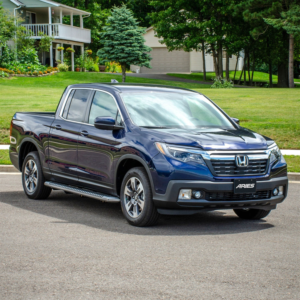 ARIES 2555030 AdvantEDGE 5-1/2in. x 85in. Chrome Aluminum Side Bars; Select Honda Ridgeline - Truck Part Superstore