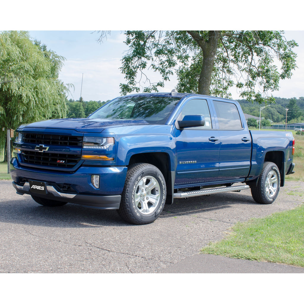 ARIES 2555047 AdvantEDGE 5-1/2" x 91" Chrome Aluminum Side Bars, Select Chevrolet, GMC for Select Chevrolet Silverado 2500 HD