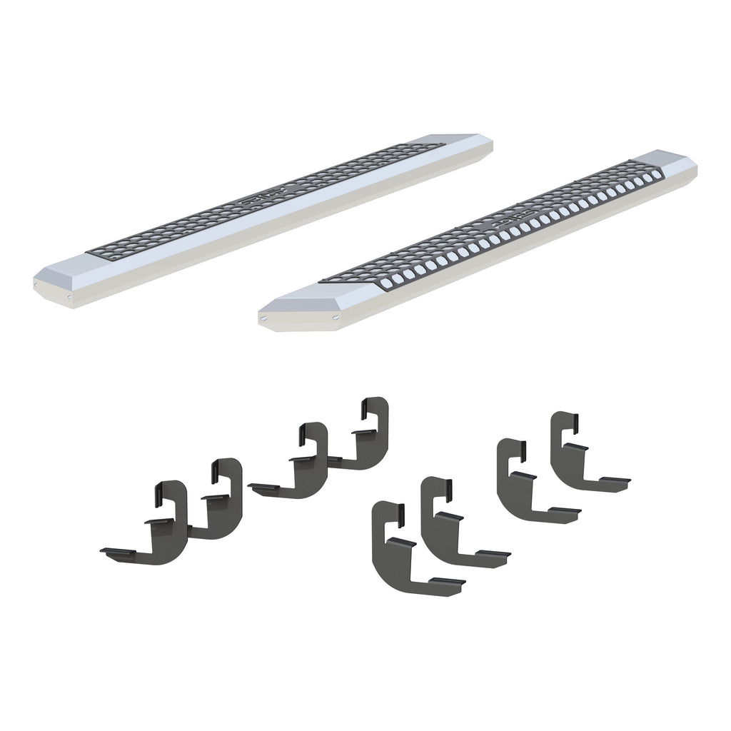 ARIES 2555051 AdvantEDGE 5-1/2in. x 75in. Chrome Aluminum Side Bars; Select Silverado; Sierra - Truck Part Superstore
