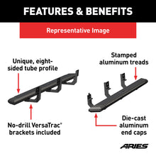 Load image into Gallery viewer, ARIES 2556009 AdvantEDGE 5-1/2" x 85" Black Aluminum Side Bars, Select Ford F-150 for Select Ford F-150