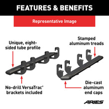Load image into Gallery viewer, ARIES 2556015 AdvantEDGE 5-1/2" x 91" Black Aluminum Side Bars, Select Silverado, Sierra Crew for Select Chevrolet Silverado 1500
