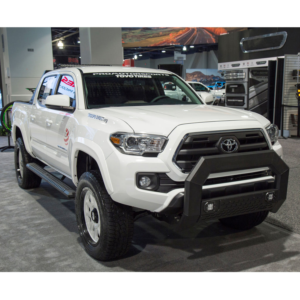 ARIES 2556023 AdvantEDGE 5-1/2" x 85" Black Aluminum Side Bars, Select Toyota Tacoma for Select Toyota Tacoma