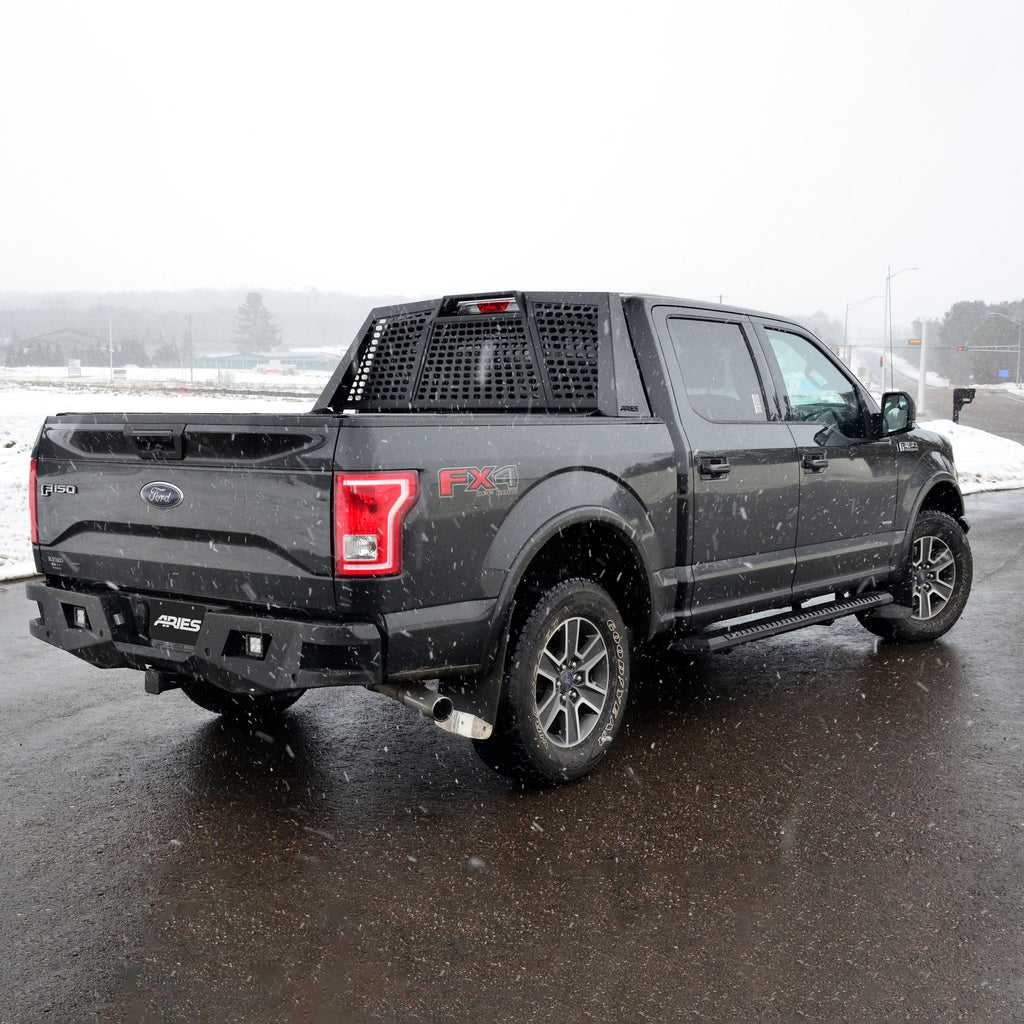 ARIES 2556024 AdvantEDGE 5-1/2" x 91" Black Aluminum Side Bars, Select Ford F250, F350, F450 for Select Ford F-250