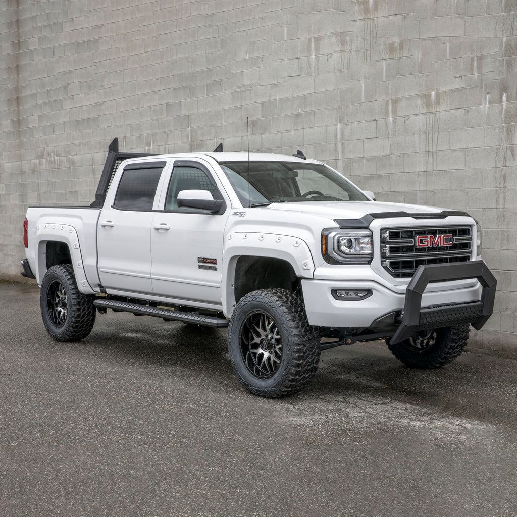 ARIES 2556046 AdvantEDGE 5-1/2" x 91" Black Aluminum Side Bars, Select Silverado, Sierra for Select Chevrolet Silverado 2500 HD