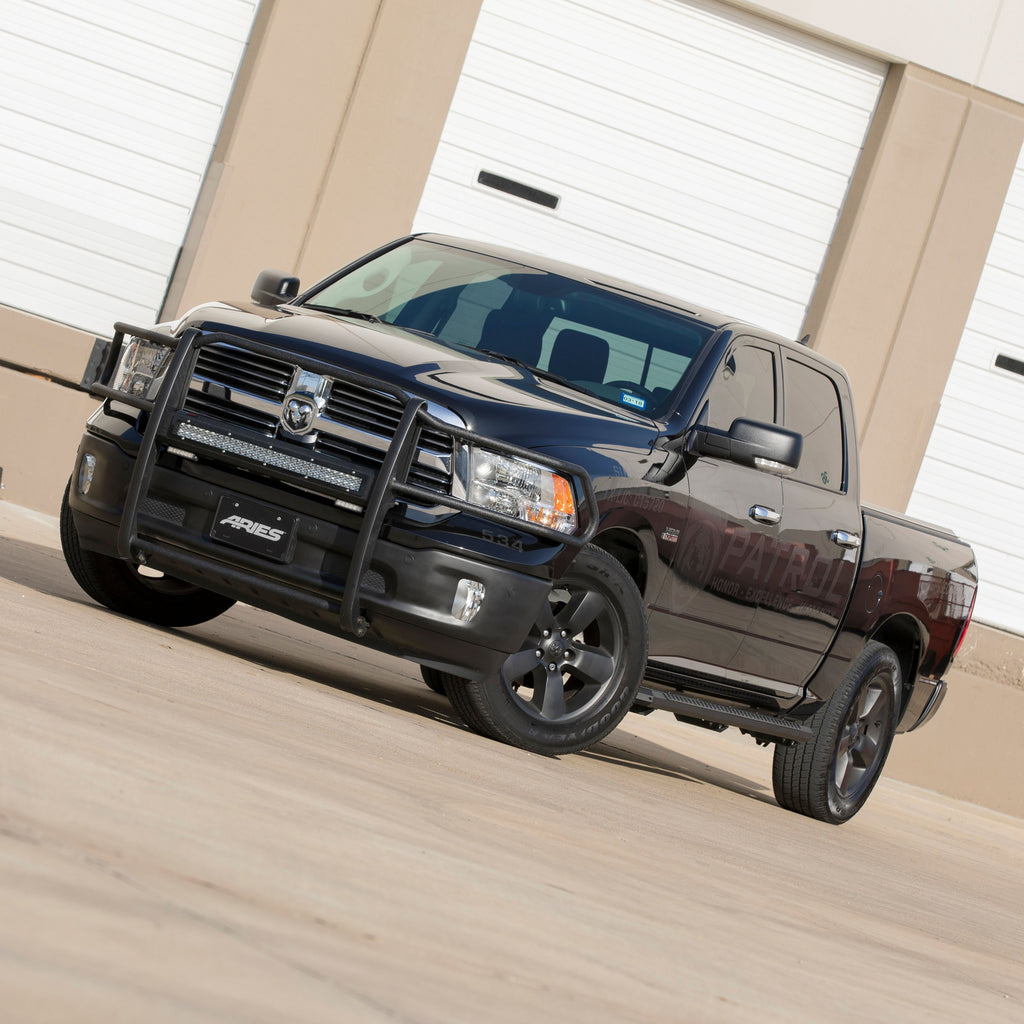 ARIES 2556050 AdvantEDGE 5-1/2" x 75" Black Aluminum Side Bars, Select Ram 1500 for Select Ram 1500