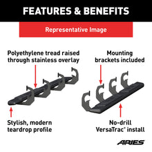 Load image into Gallery viewer, ARIES 2558027 AscentStep Black Steel 5-1/2 x 75-Inch Truck Running Boards, Select Toyota Tacoma for Select Toyota Tacoma