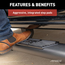 Load image into Gallery viewer, ARIES 2558044 AscentStep 5-1/2" x 85" Black Steel Running Boards, Select Colorado, Canyon for Select Chevrolet Colorado