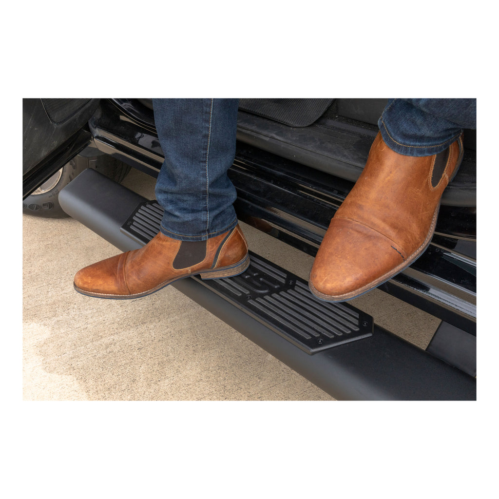 ARIES 2558052 AscentStep 5-1/2" x 85" Black Steel Running Boards, Select Ford Ranger Crew Cab for Select Ford Ranger