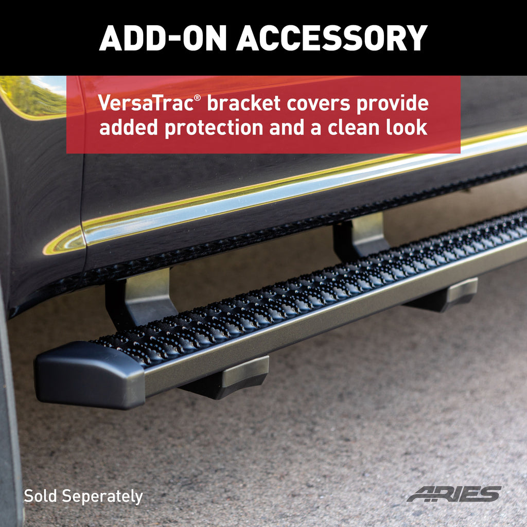 ARIES 2559012 SlimGrip 5" x 78" Black Aluminum Running Boards, Fits Select Ford F-150, F-250 Super Duty, F-350 Super Duty, F-450 Super Duty, F-550 Super Duty for Select Ford F-150
