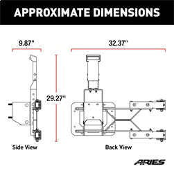 ARIES 2563000 Jeep Wrangler JK Heavy-Duty Spare Tire Carrier - Truck Part Superstore