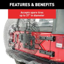 Load image into Gallery viewer, ARIES 2563000 Jeep Wrangler JK Heavy-Duty Spare Tire Carrier - Truck Part Superstore