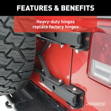 Load image into Gallery viewer, ARIES 2563000 Jeep Wrangler JK Heavy-Duty Spare Tire Carrier - Truck Part Superstore