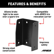 Load image into Gallery viewer, ARIES 256TBL Jeep Wrangler JK Third Brake Light Extension Bracket for Select Jeep Wrangler