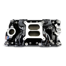 Load image into Gallery viewer, Performer-Rpm-Small-Block-Chevy-Air-Gap-Intake-Manifold,-Black-Plasma-Finish
