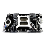 Edelbrock 7501-BP Performer RPM Small Block Chevy AIR-Gap Intake Manifold, Black Plasma finish