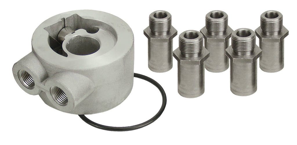 Derale 25702 Universal Thermostatic Sandwich Adapter with 3/8" NPT Ports
