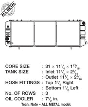 Load image into Gallery viewer, CSF Cooling - Racing &amp; High Performance Division 2572 88-90 Cherokee (XJ) 4.0L w/o filler neck (3-Row Copper Core) Radiator for Select Jeep Cherokee, Jeep Comanche, Jeep Wagoneer