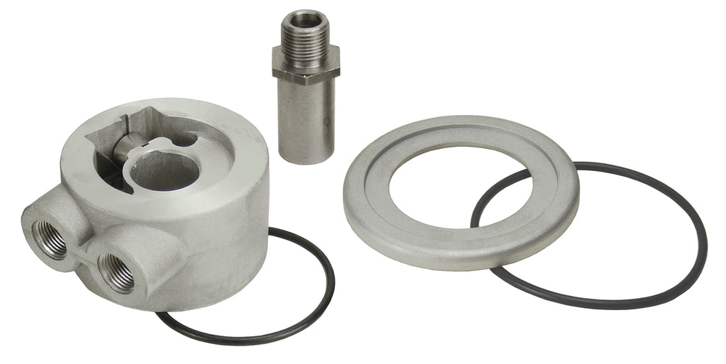 Derale 25731 Thermostatic Sandwich Adapter with 3/8" NPT Ports and 13/16"-16 Filter Thread