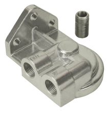 Load image into Gallery viewer, Derale 25752 Single Left 1/2" NPT Port Filter Mount with 3/4"-16 Filter Threads
