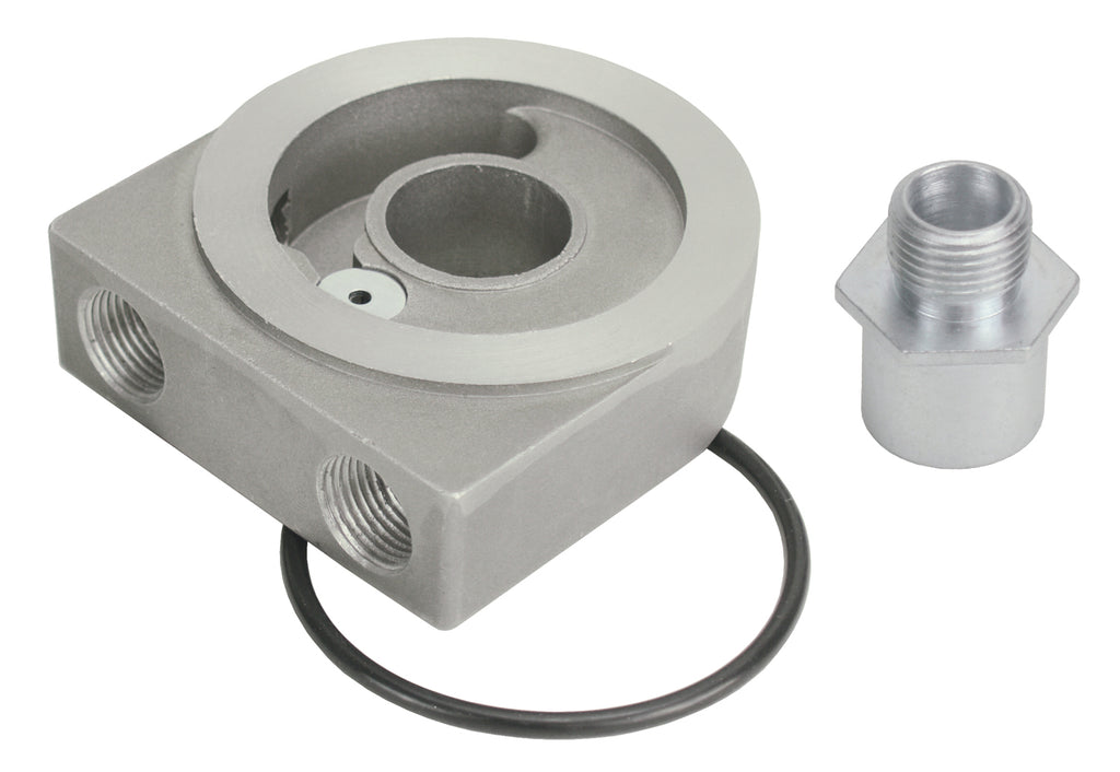 Derale 25771 Low Profile Pressure Relief Sandwich Adapt. w/ 3/8" NPT Ports & 13/16"-16 Thread