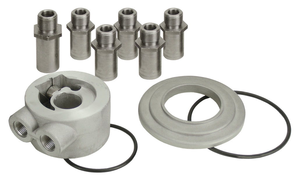 Derale 25782 Universal Thermostatic Sandwich Adapter with 3/8" NPT Ports