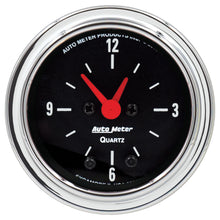Load image into Gallery viewer, AutoMeter 2585 GAUGE, CLOCK, 2 1/16", 12HR, ANALOG, TRADITIONAL CHROME