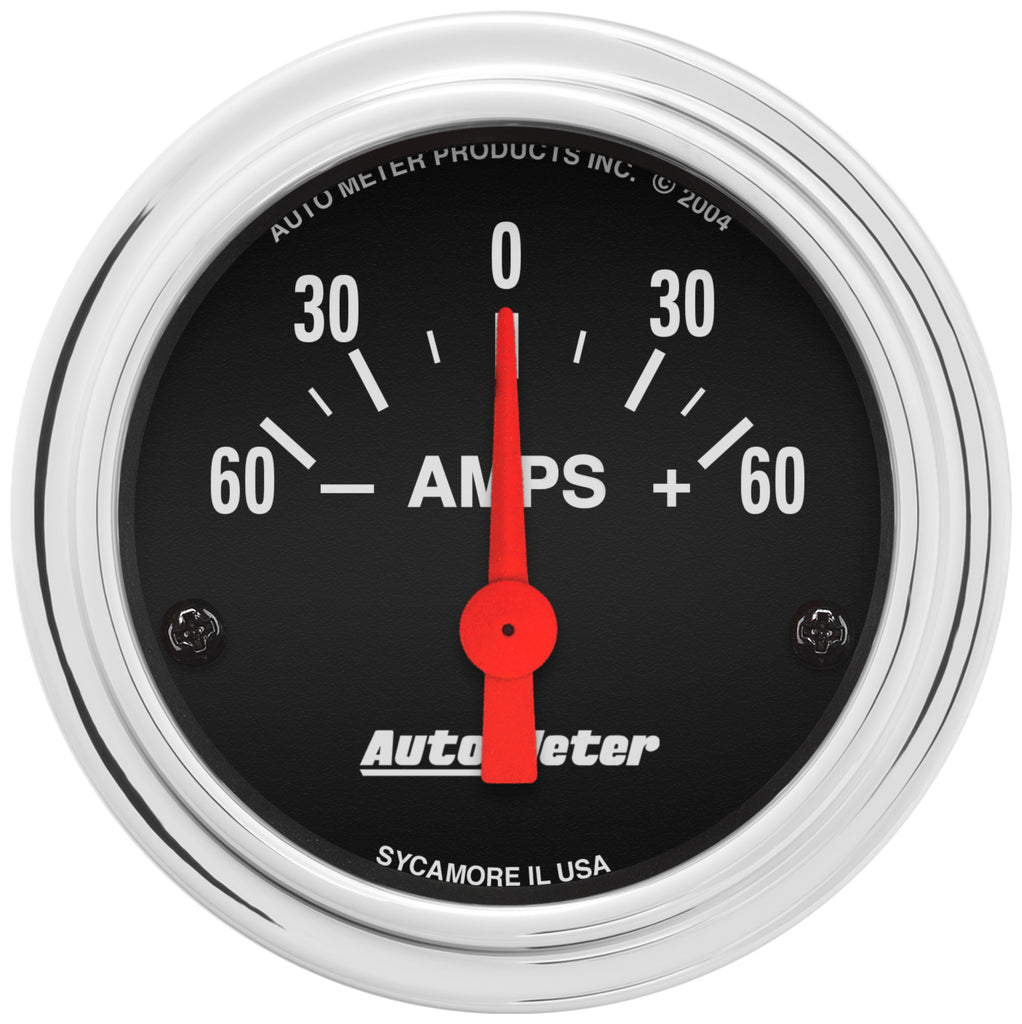 AutoMeter 2586 GAUGE, AMMETER, 2 1/16", 60A, ELECTRIC, TRADITIONAL CHROME