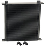 Derale 54086 40 Row Series 10000 Stack Plate Fluid Cooler,  90 degree swivel -6AN