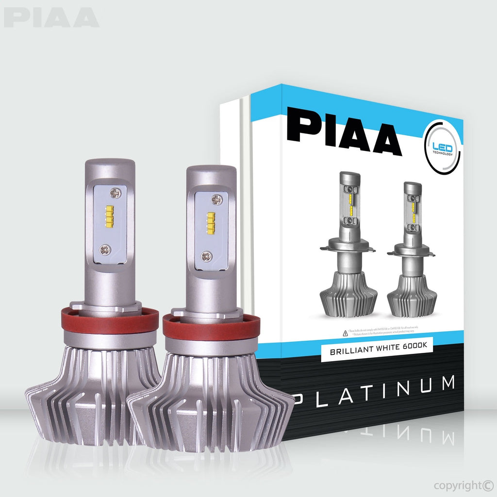 PIAA 26-17311 H11 Platinum LED Replacement Bulb for Select Acura ILX, Acura MDX, Acura RDX, Acura RL, Acura TL, Acura TSX, Acura ZDX, Alfa Romeo Giulia, Audi A3, Audi A3 Quattro, Audi A4, Audi A4 Quattro, Audi A4 allroad, Audi A5, Audi A5 Quattro, Audi